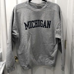 Medium Grey Michigan Crew Neck